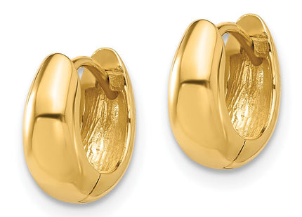 14K gold hoop earrings, alternate view