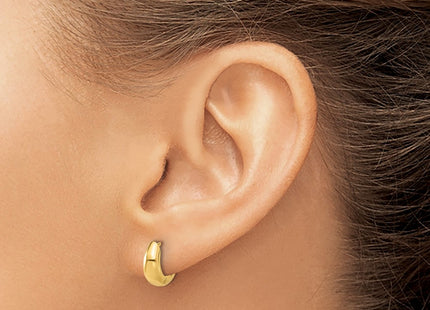 14K gold hoop earrings, another view