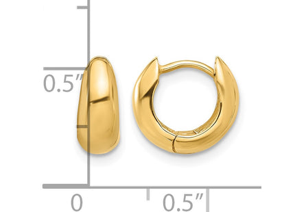 14K gold hoop earrings, further view