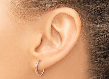 14K Rose Gold Polished Hinged Hoop Earrings (Style TF2301R)