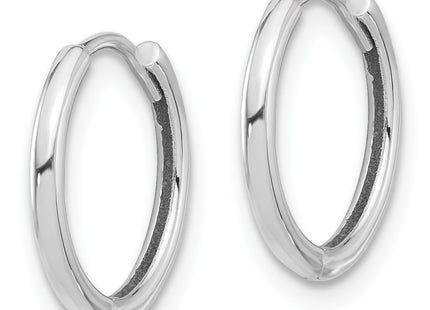 14K white gold hoop earrings, alternate view