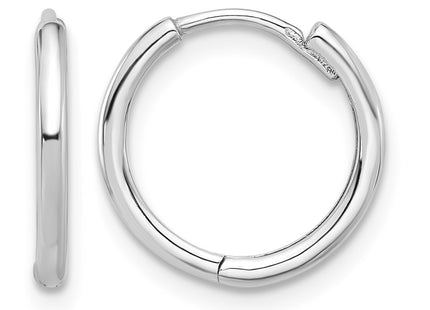 14K white gold hoop earrings