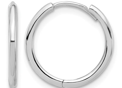 14K white gold hoop earrings