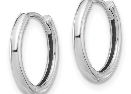 14K white gold hoop earrings, alternate view