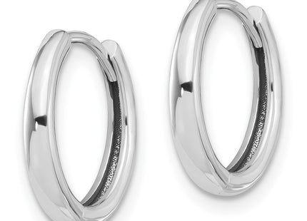 14K white gold hoop earrings, alternate view