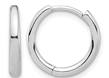 14K white gold hoop earrings