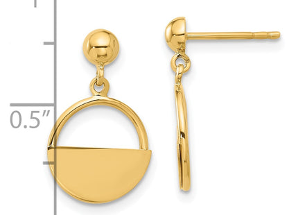 14k Yellow Gold Earrings Style TF2313 - Classique Jewelry Inc.