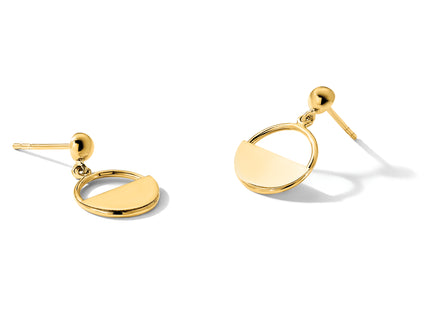 14K Polished Contemporary Dangle Post Earrings