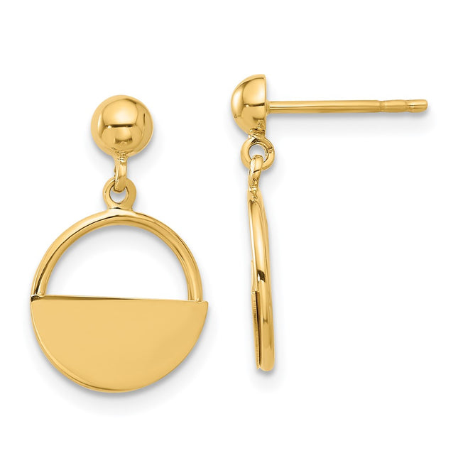 14k Yellow Gold Earrings Style TF2313 - Classique Jewelry Inc.