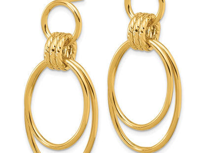 14k Yellow Gold Earrings Style TF2317 - Classique Jewelry Inc.
