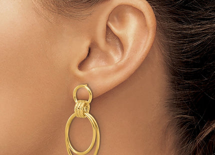 14k Yellow Gold Earrings Style TF2317 - Classique Jewelry Inc.