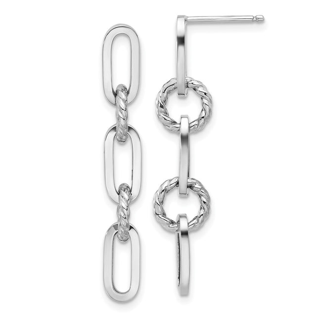 14k White Gold Earrings Style TF2318W - Classique Jewelry Inc.