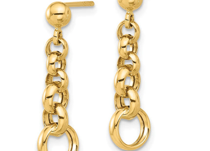 14k Yellow Gold Earrings Style TF2319 - Classique Jewelry Inc.