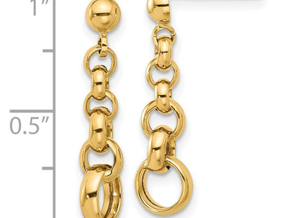 14k Yellow Gold Earrings Style TF2319 - Classique Jewelry Inc.