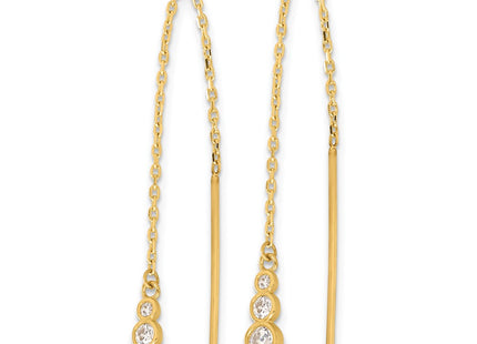 14k Yellow Gold Earrings Style TF2321 - Classique Jewelry Inc.