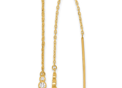 14k Yellow Gold Earrings Style TF2321 - Classique Jewelry Inc.