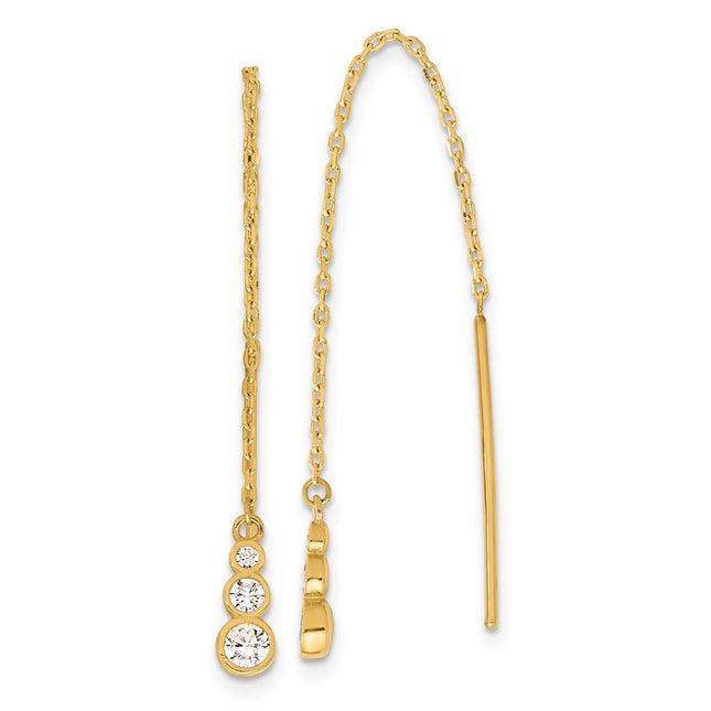 14k Yellow Gold Earrings Style TF2321 - Classique Jewelry Inc.