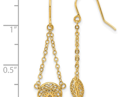 14k Yellow Gold Earrings Style TF2322 - Classique Jewelry Inc.