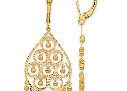 14k Yellow Gold Earrings Style TF2329 - Classique Jewelry Inc.