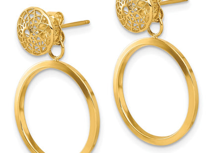 14k Yellow Gold Earrings Style TF2330 - Classique Jewelry Inc.