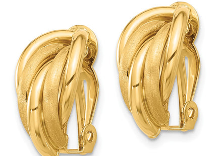 14k Yellow Gold Earrings Style TF2333 - Classique Jewelry Inc.
