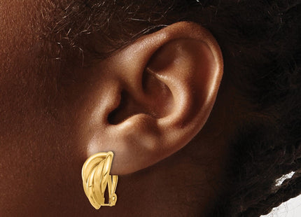 14k Yellow Gold Earrings Style TF2333 - Classique Jewelry Inc.