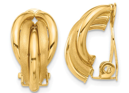 14k Yellow Gold Earrings Style TF2333 - Classique Jewelry Inc.