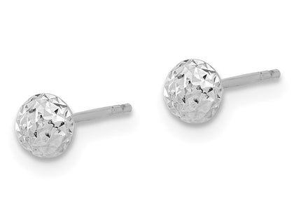 14K white gold earrings, alternate view