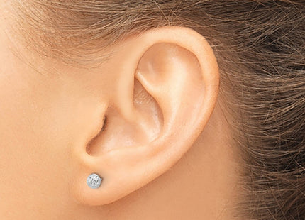 14K white gold earrings, another view