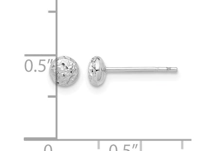 14K white gold earrings, further view