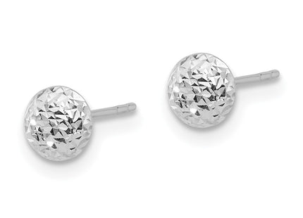 14K white gold earrings, alternate view