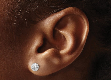 14K white gold earrings, another view
