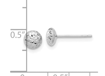 14K white gold earrings, further view