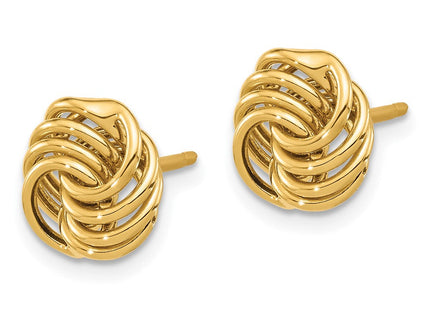14K Polished Love Knot Post Earrings (Style TF2343)