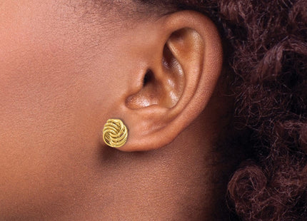 14K Polished Love Knot Post Earrings (Style TF2343)