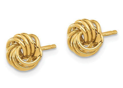 14K Polished Love Knot Post Earrings (Style TF2344)