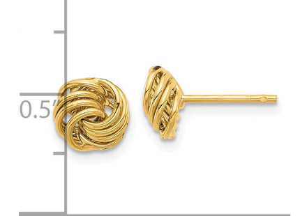 14K Polished Love Knot Post Earrings (Style TF2344)