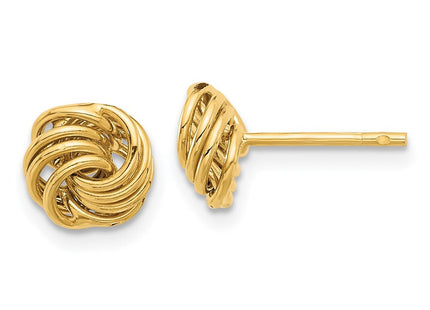 14K Polished Love Knot Post Earrings (Style TF2344)