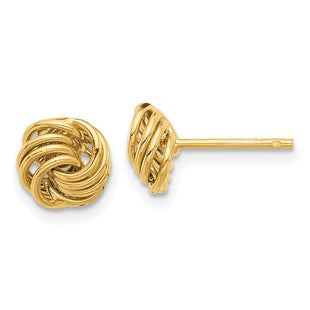 14K Polished Love Knot Post Earrings (Style TF2344)