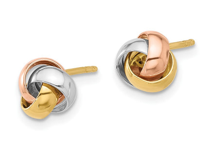 14k Tri-Color Earrings Style TF2348 - Classique Jewelry Inc.