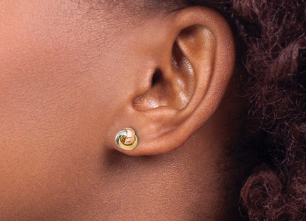 14k Tri-Color Earrings Style TF2348 - Classique Jewelry Inc.