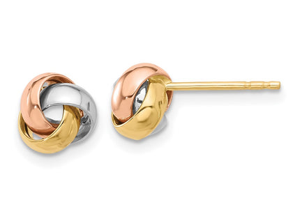 14k Tri-Color Earrings Style TF2348 - Classique Jewelry Inc.