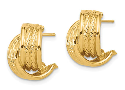 14k Yellow Gold Earrings Style TF2357 - Classique Jewelry Inc.