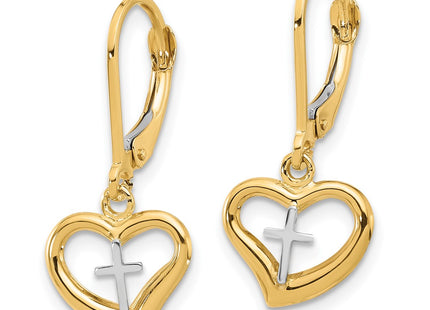 14k Two-tone Earrings Style TF2362 - Classique Jewelry Inc.