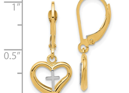 14k Two-tone Earrings Style TF2362 - Classique Jewelry Inc.