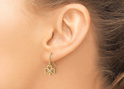 14k Yellow & Rhodium Earrings Style TF2365 - Classique Jewelry Inc.