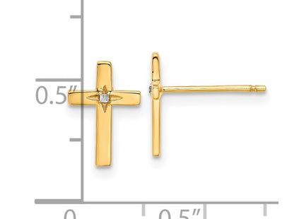 14k Yellow & Rhodium Earrings Style TF2375 - Classique Jewelry Inc.