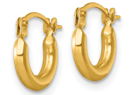 14K gold hoop earrings, alternate view