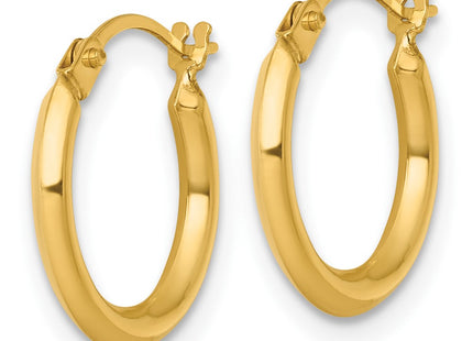 14K gold hoop earrings, alternate view