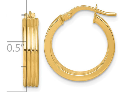 14k Yellow Gold Earrings Style TF2387 - Classique Jewelry Inc.
